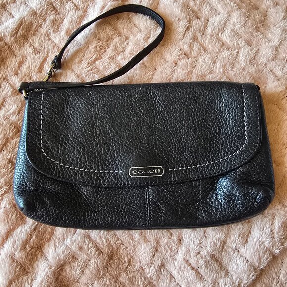 Coach Leather Wristlet - Picture 1 of 2